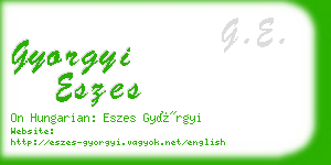 gyorgyi eszes business card